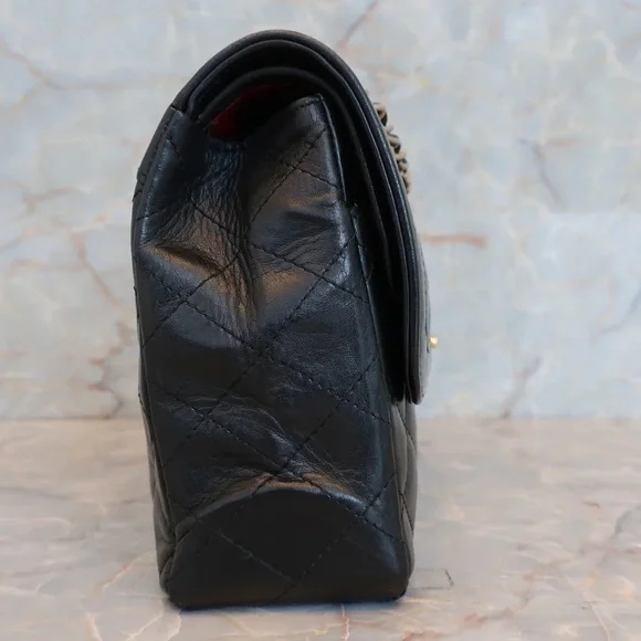 Authentic CHANEL double flap two color hardware Paris lambskin classic bag - Picture 3 of 16